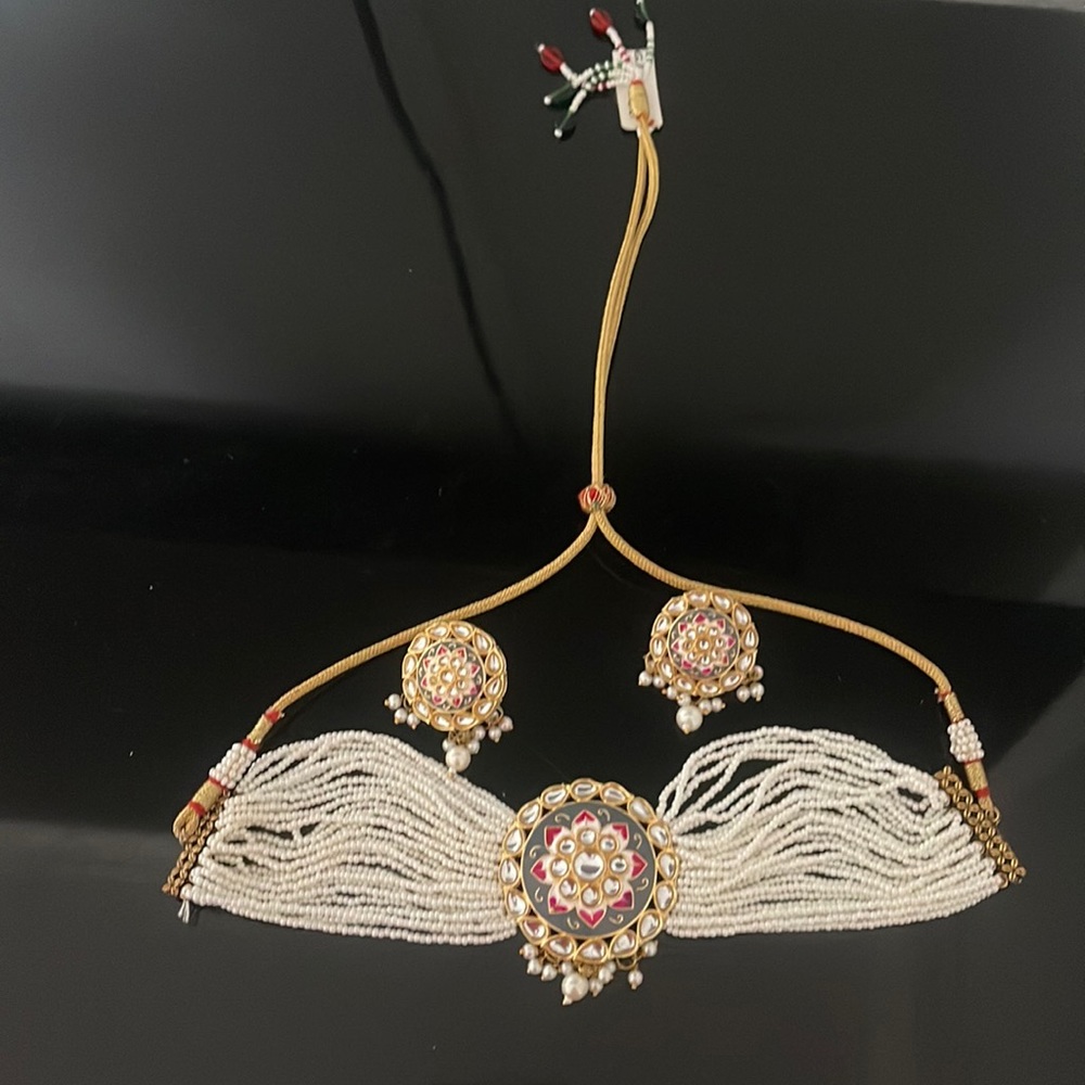 Choker, necklace, and earring’s